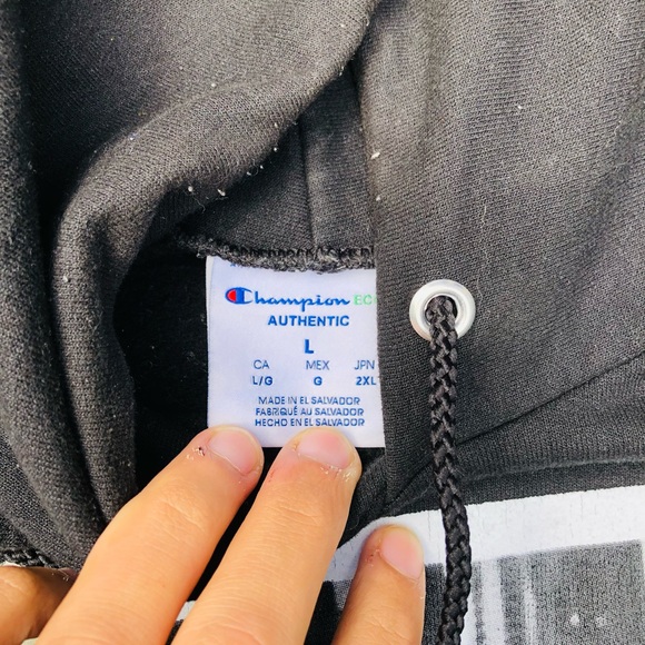 Champion Hoodie “Lost Angeles” Y2K Graphic Vintage Hoodie - Picture 3 of 4